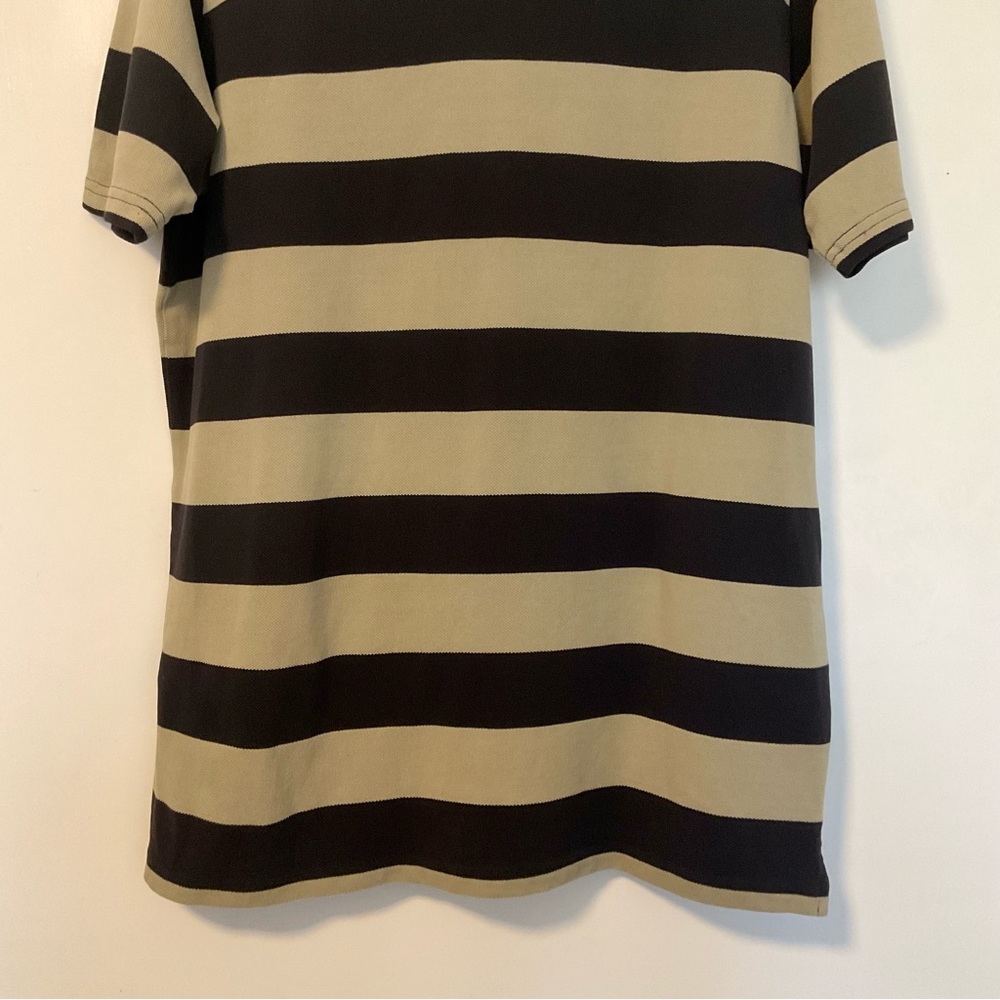 Filson Men’s Striped Polo Shirt Kakai & Faded Blue - Picture 7 of 14
